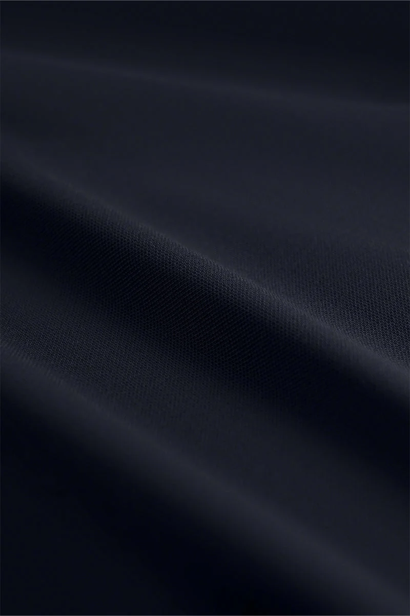 3-Button Pique Polo – Navy