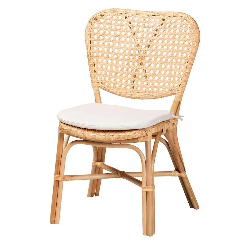 Bohemian Natural Brown Rattan Dining Chair