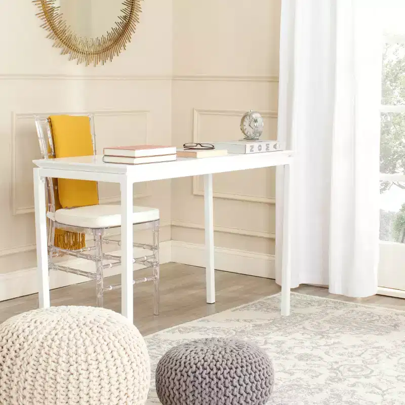 Duke Desk - FOX2209 - White - Safavieh Couture
