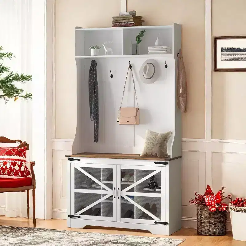 Corner Bookshelf, 6 Tier Industrial L-Shaped Bookcase with Wooden Shelves - Large Storage for Living Room Office