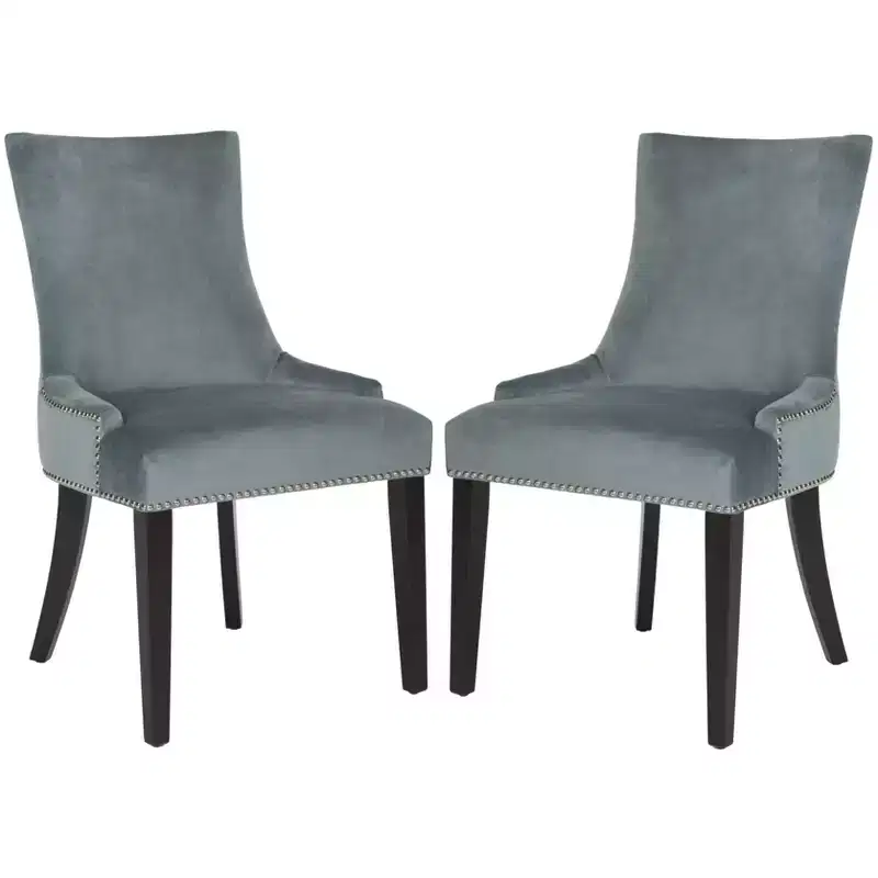 Lester 19 H Dining Chair With Nail Head Trim (Set of 2) - MCR4709 - Safavieh Couture