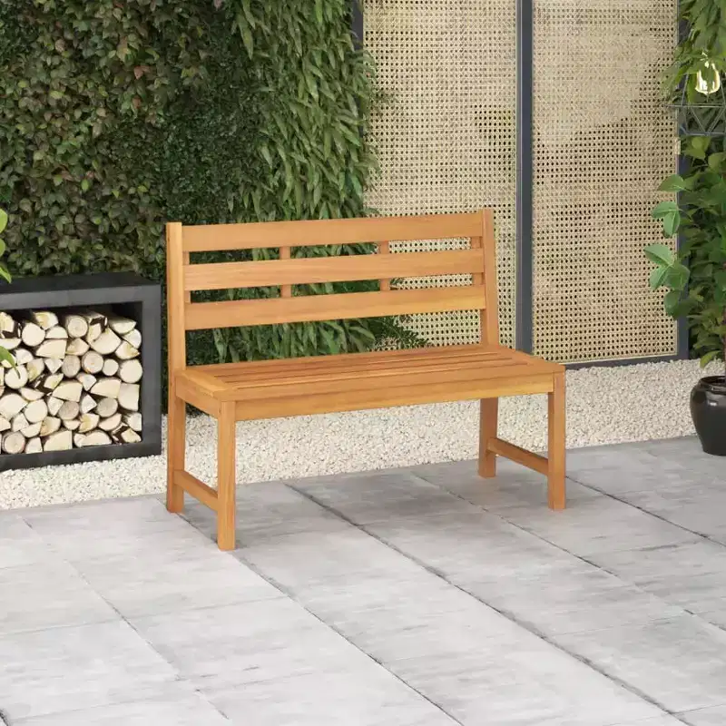 vidaXL Garden Bench Warm Teak Solid Teak Wood Medium Durable