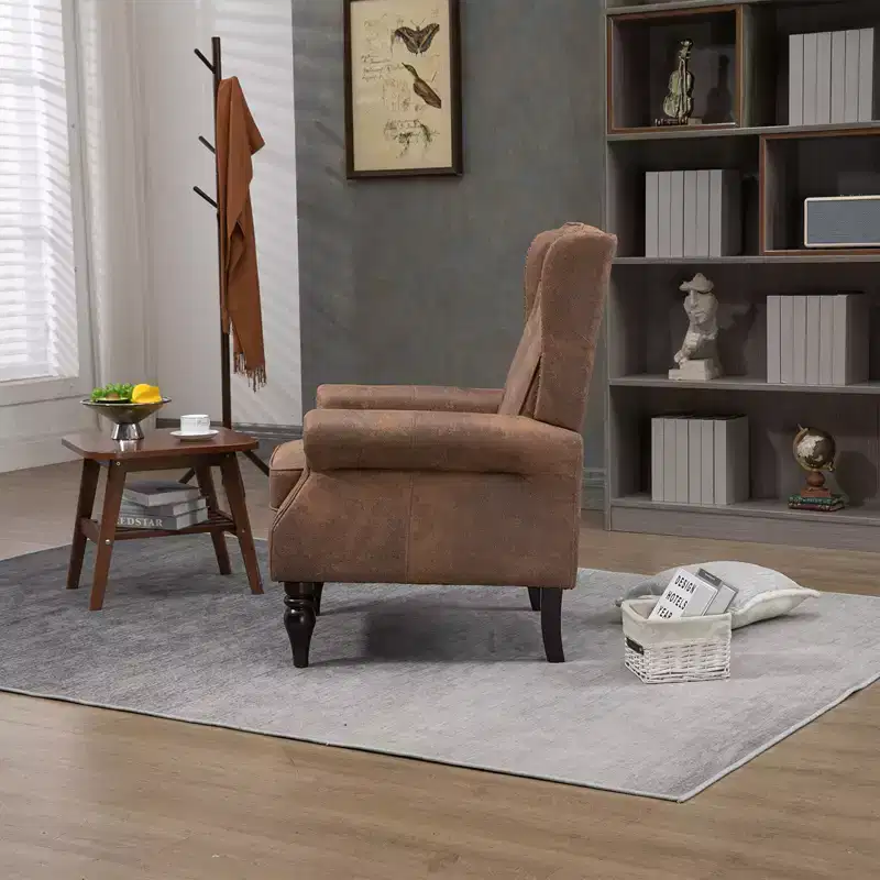 Lounge Chair, Wood Frame Armchair with Removable Cushion, Modern Accent Chair Leisure Chair Compatible with Living Room , Bedroom