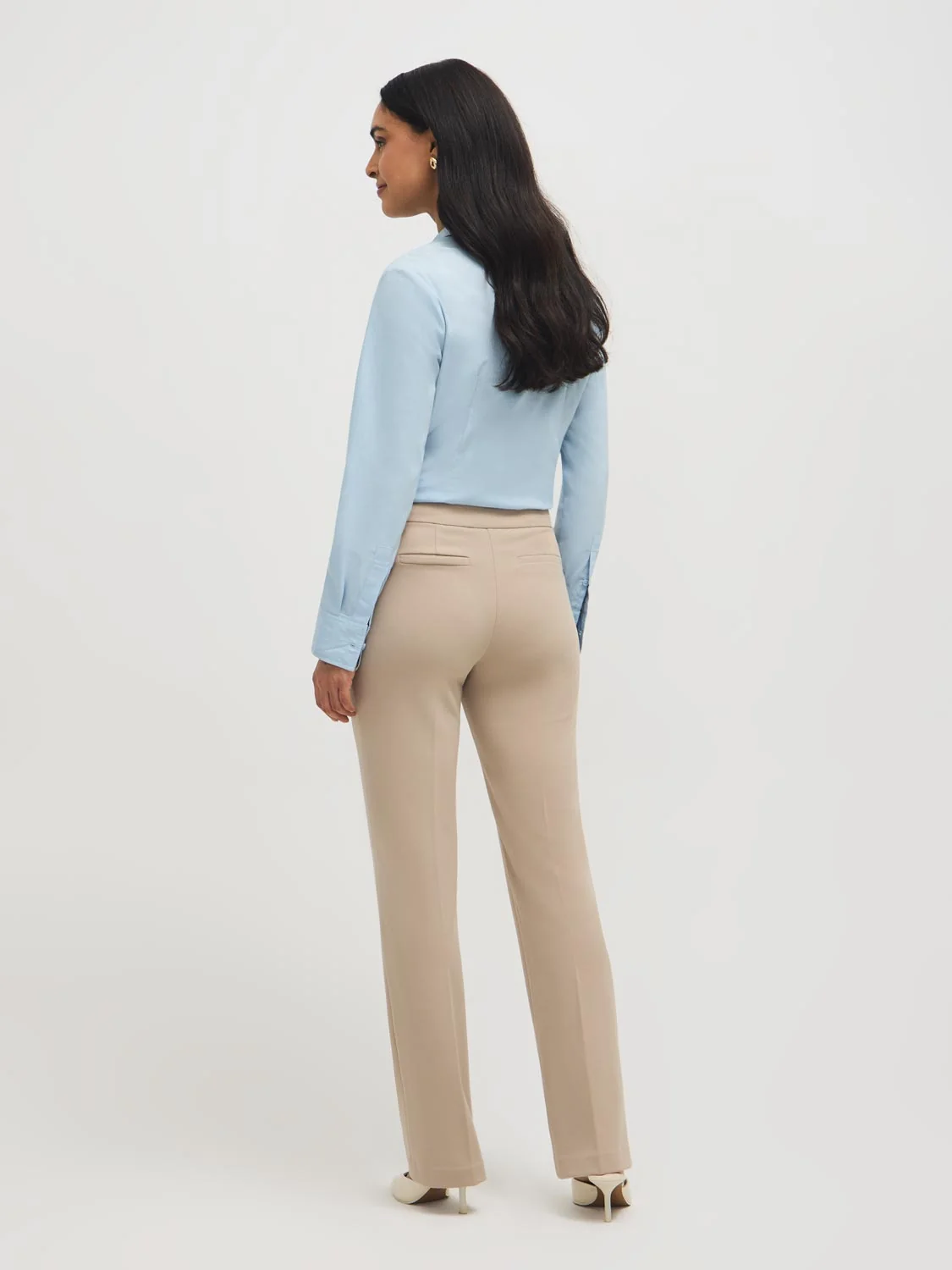 Straight Leg Crepe Pants