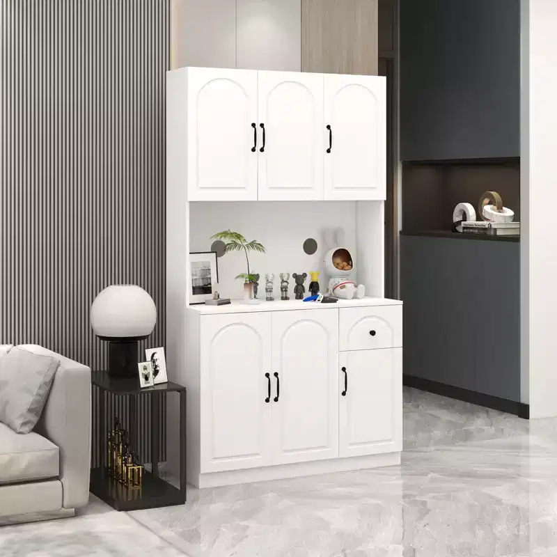 71 Freestanding Buffet Cabinet with Storage, Modern Pantry Cabinet Sideboard Cabinet with Microwave Stand for Kitchen Living Room