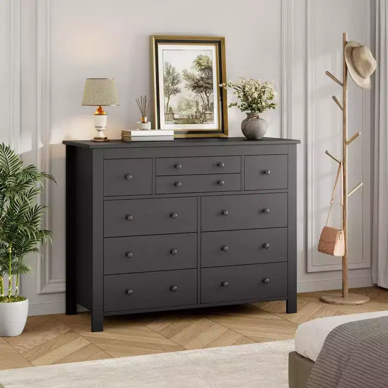 Drawers Dresser for Bedroom,Modern Wooden Chest of Drawers, Sturdy and Stable Storage Organizer for Living Room, Entryway, Home Office