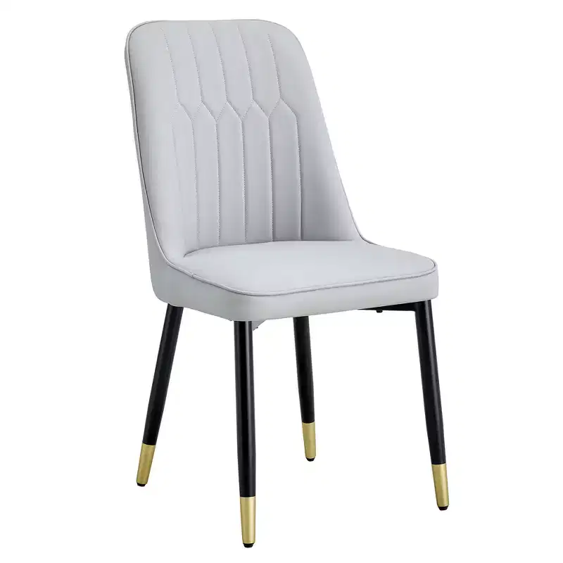 Zeus & Ruta 2-Piece Dining Chairs with PU Cushion & Metal Legs, Ideal for Kitchen, Dining & Living Room