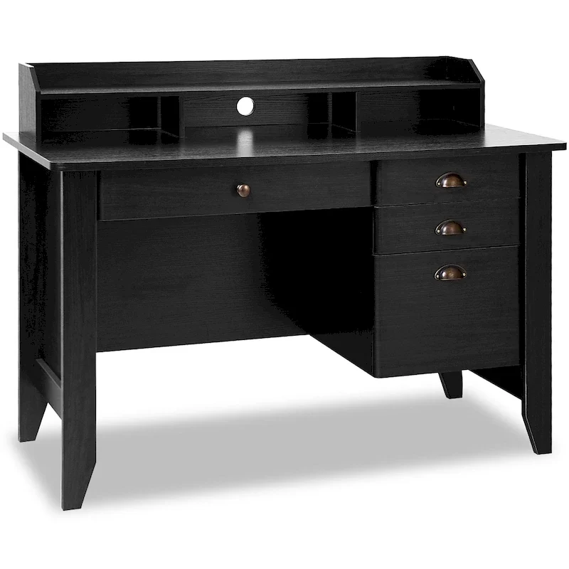Wooden Computer Writing Desk Office Study Table with Drawers