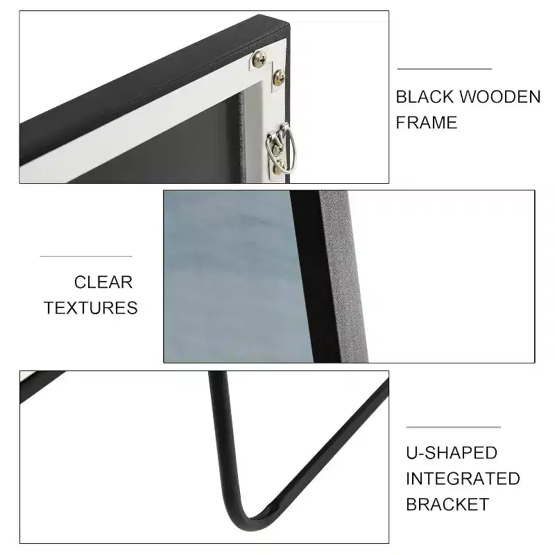 Acekool 65 x 23 Inch Full Length Mirror, Wood Frame Wall Mirror, Shatterproof HD Glass, for Bedroom, Living Room, Dressing Room