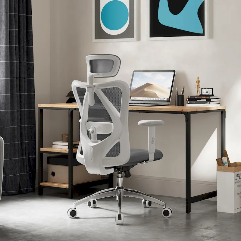 SIHOO Ergonomic Office Chair with Adjustable Lumbar Support, High Back chair for big and tall, Black - 68*70*130