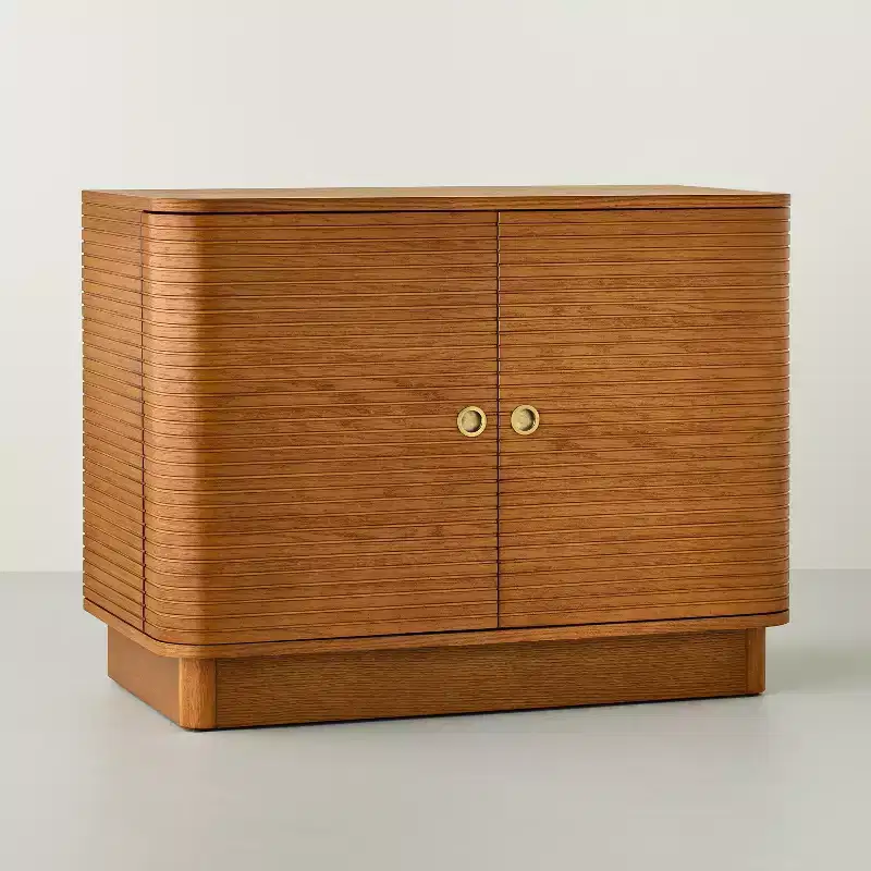 Grooved Mid-Century Decorative Storage Cabinet - Hearth & Hand™ with Magnolia