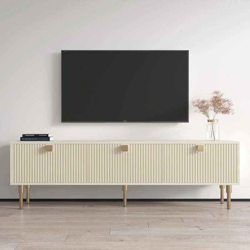 Modern TV Stand Console Cabinet – Fits Up to 80