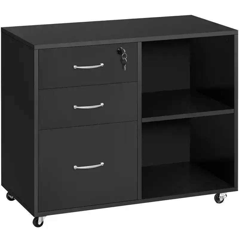 Yaheetech Vintage File Cabinet with 3 Drawers for Home and Office