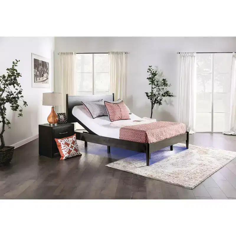 King Adjustable Bed Frame with Battery Backup, USB Ports & Steel Frame