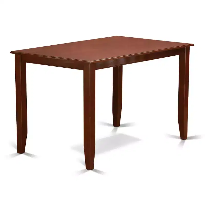 HomeStock Pub Counter Height Dining Set Mahogany Finish
