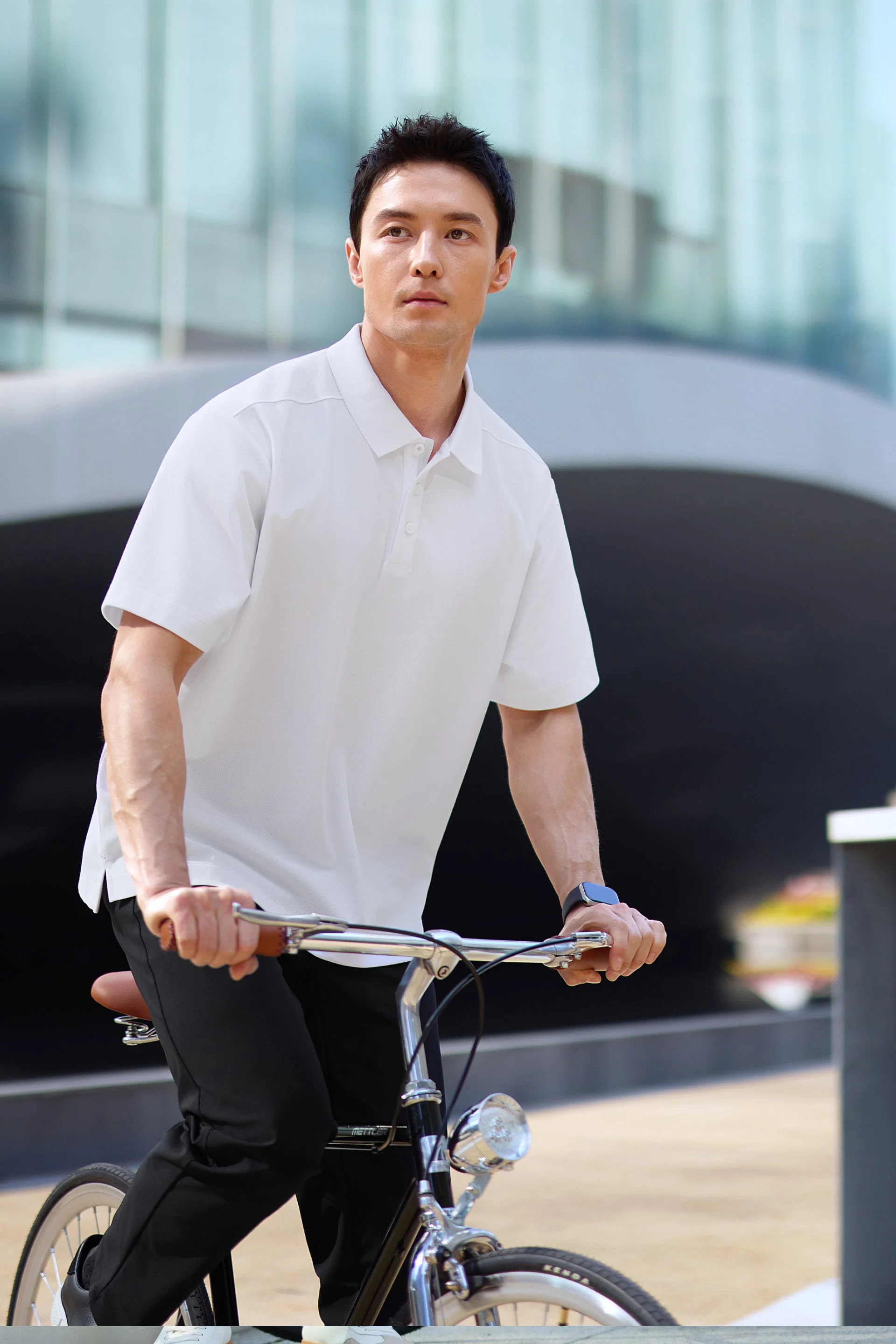 Pique Polo – White