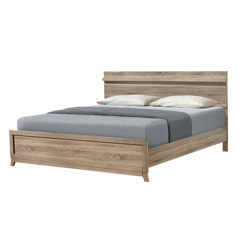 6-Piece Light Brown Panel Bedroom Set