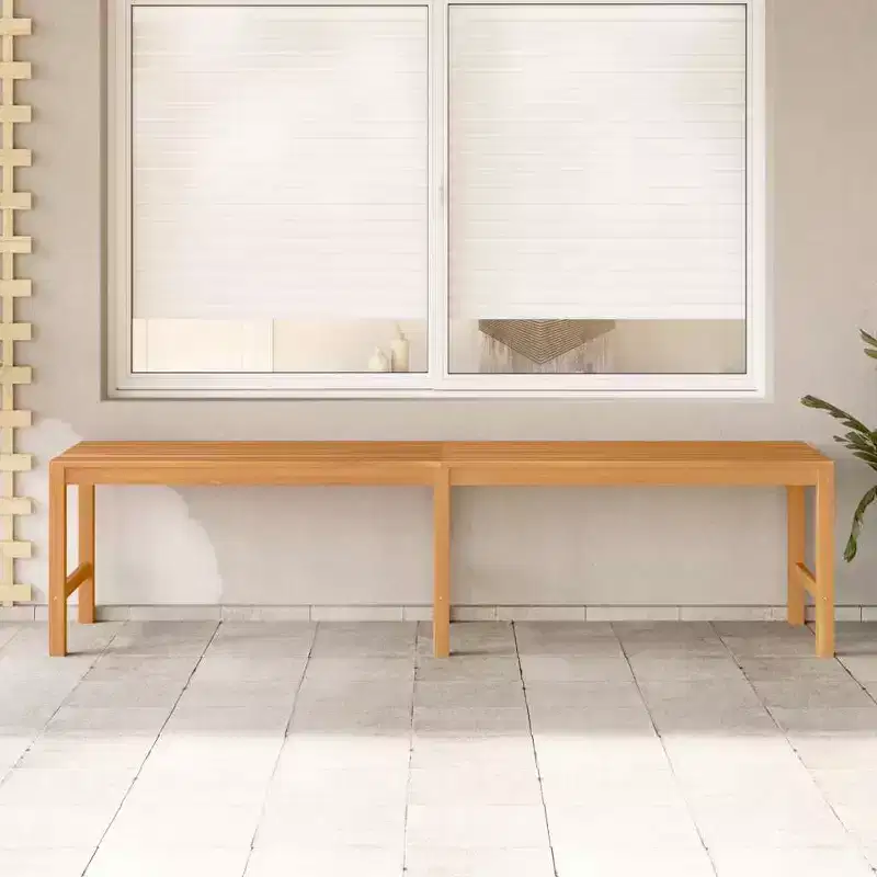 Garden Bench Warm Teak Solid Teak Wood 70.9 in length Durable