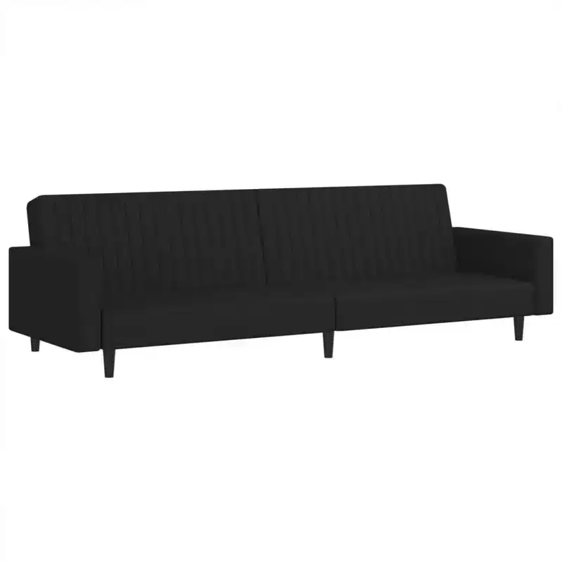 Dark Gray Velvet 2-Seater Sofa Bed - Convertible Loveseat/Twin Sleeper with Wood Frame for Living Room, Studio, Home Office