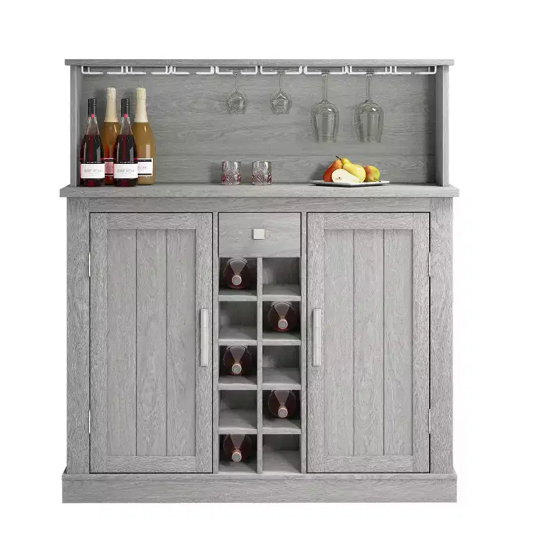 47 Wood Granite Pattern Cabinet - Festivo