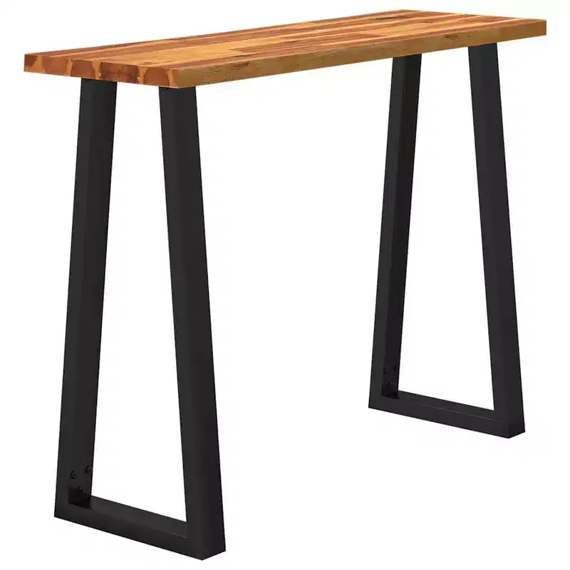 Console Table with Live Edge Solid Wood Acacia