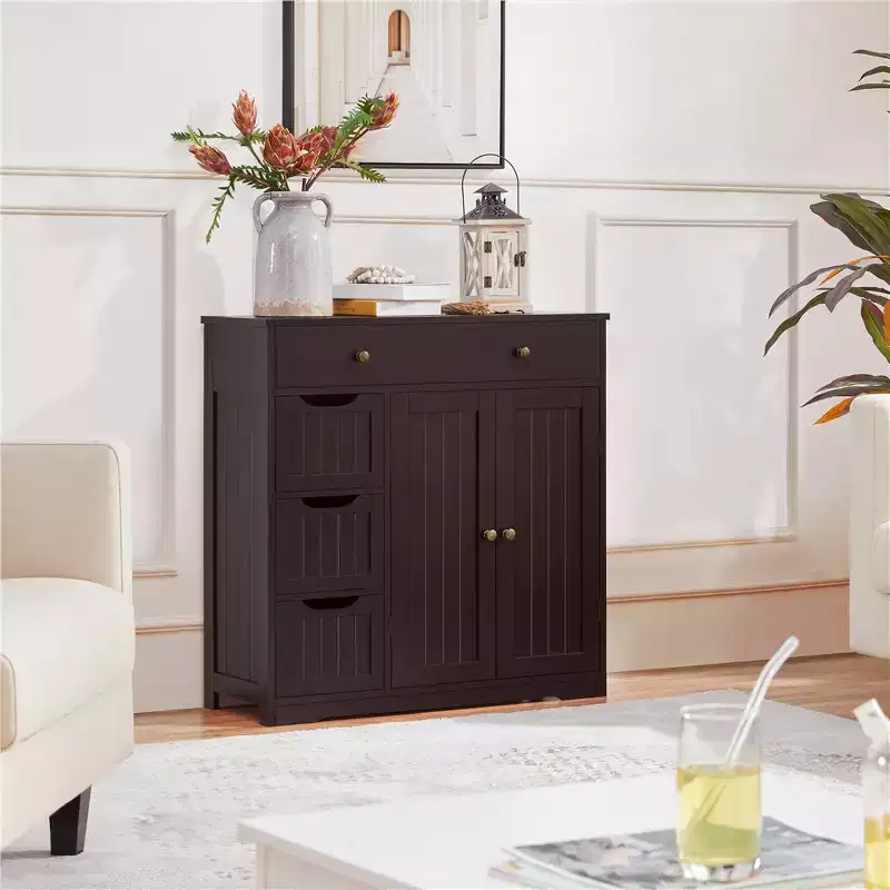 Yaheetech Free-Standing Floor Cabinet for Bathroom for Kitchen, Living Room