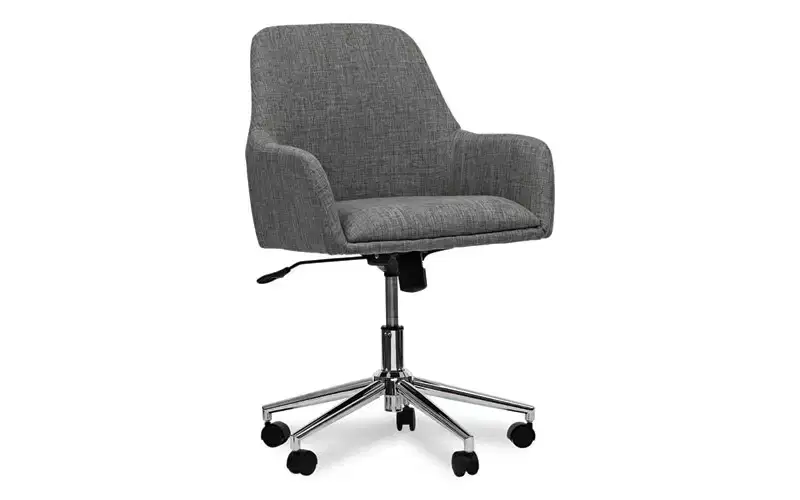 Workspace by Alera Mid-Century Task Chair, Supports Up to 275 lb, 18.9 to 22.24 Seat Height, Gray Seat, Gray Back