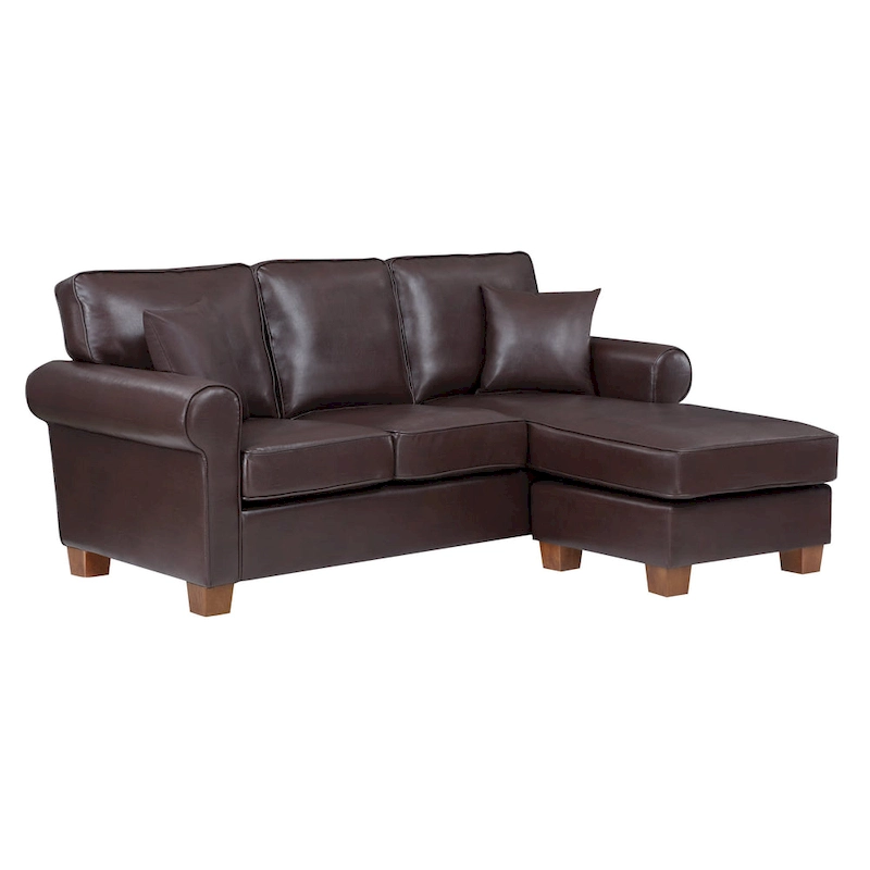 Rylee Rolled Arm Sectional with Pillows