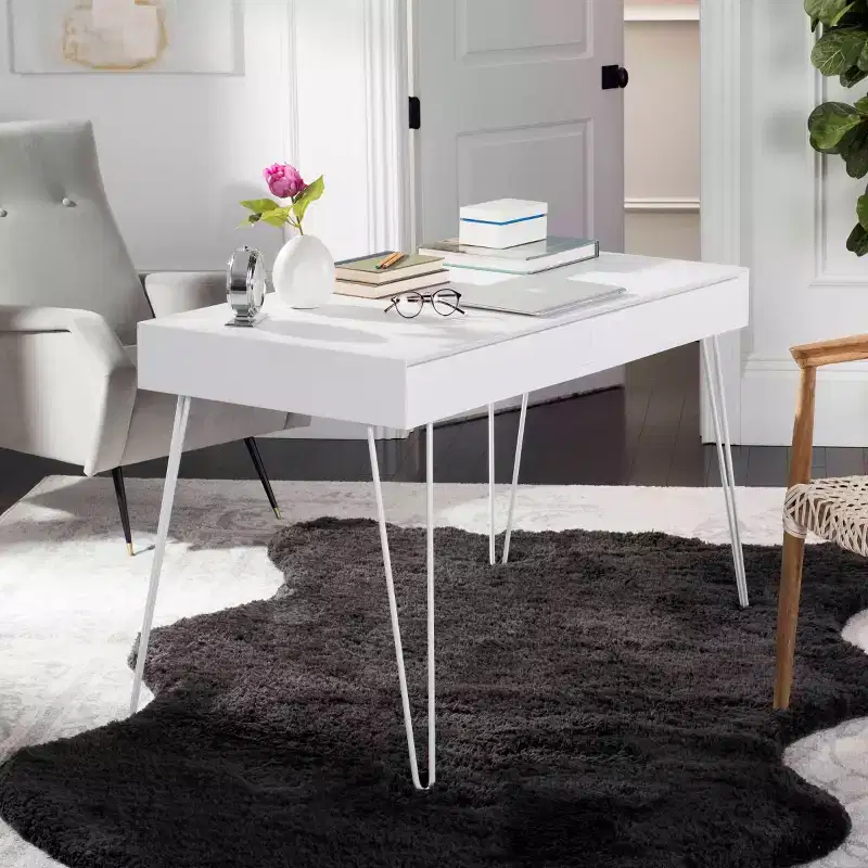 Cade Desk - FOX2225 - White - Safavieh Couture