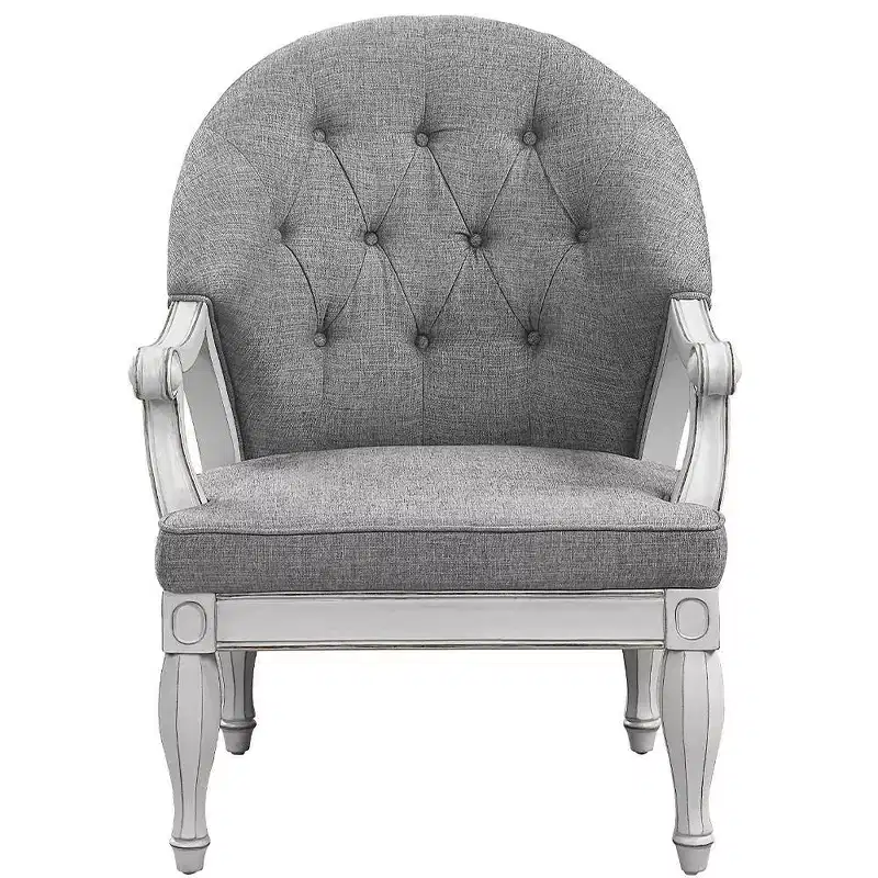 31 Florian Accent Chair: Tufted, Cotton Upholstery, No Assembly - Acme Furniture