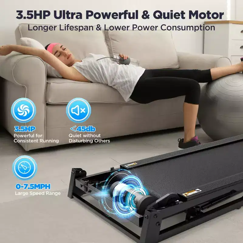 3HP 300lb Capacity Treadmill w/ 64+3+4 Program,3 Adjustable Incline,Folding Treadmill for Home Running & Jogging, 10MPH Speed,HiFi Bluetooth Speakers