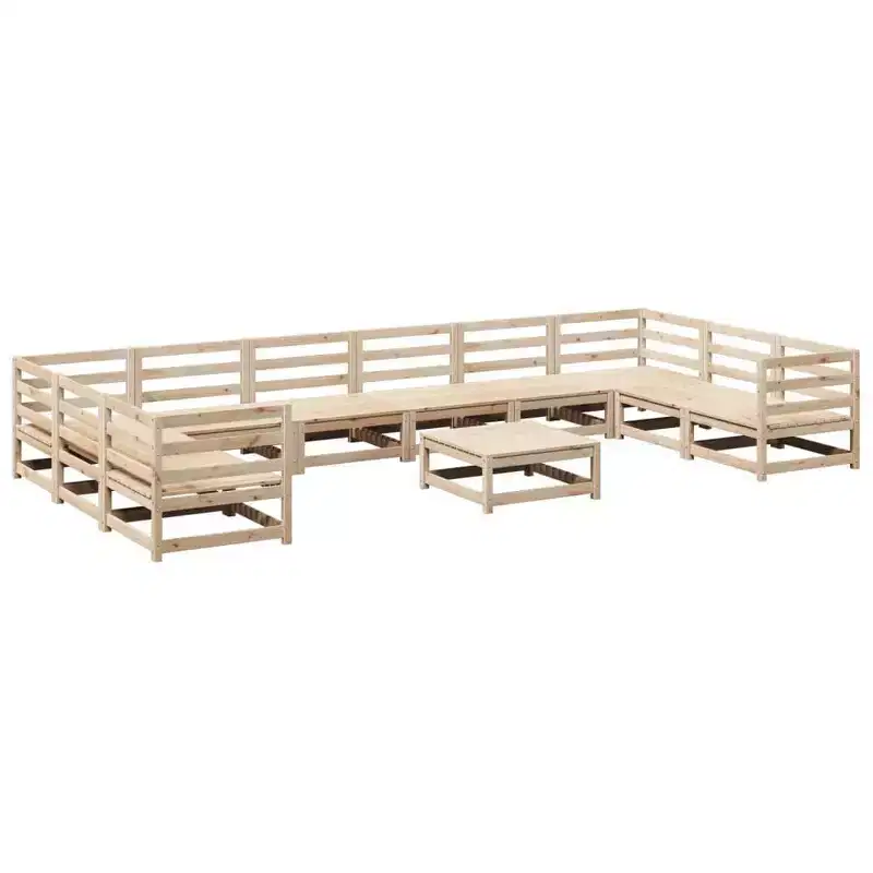 vidaXL Rustic Garden Sofa Set - Modular Outdoor Furniture in Various Colors