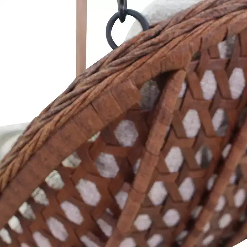 Courtyard Casual Princeton Hanging Basket - Brown Steel frame with solution dyed Poly fabric