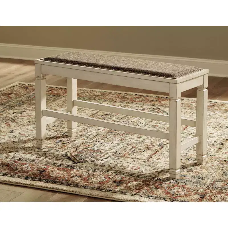 Counter Height Dining Bench Antique White