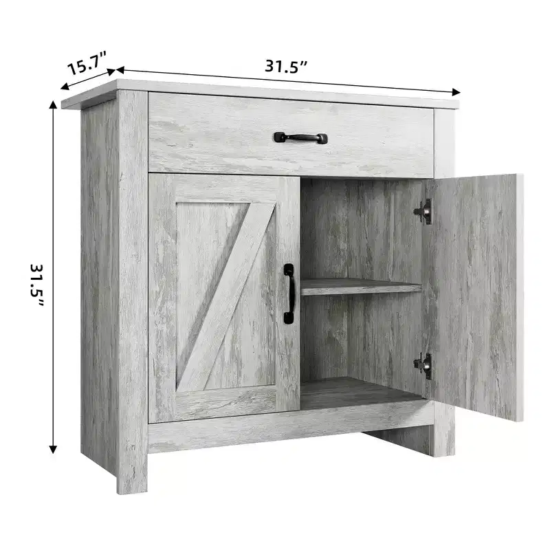 Sideboard Cabinet, Kitchen Storage Cabinet with Drawers, Door, Adjustable Shelves, Modern High Capacity Unit Cupboard for Living Room, Kitchen, Home