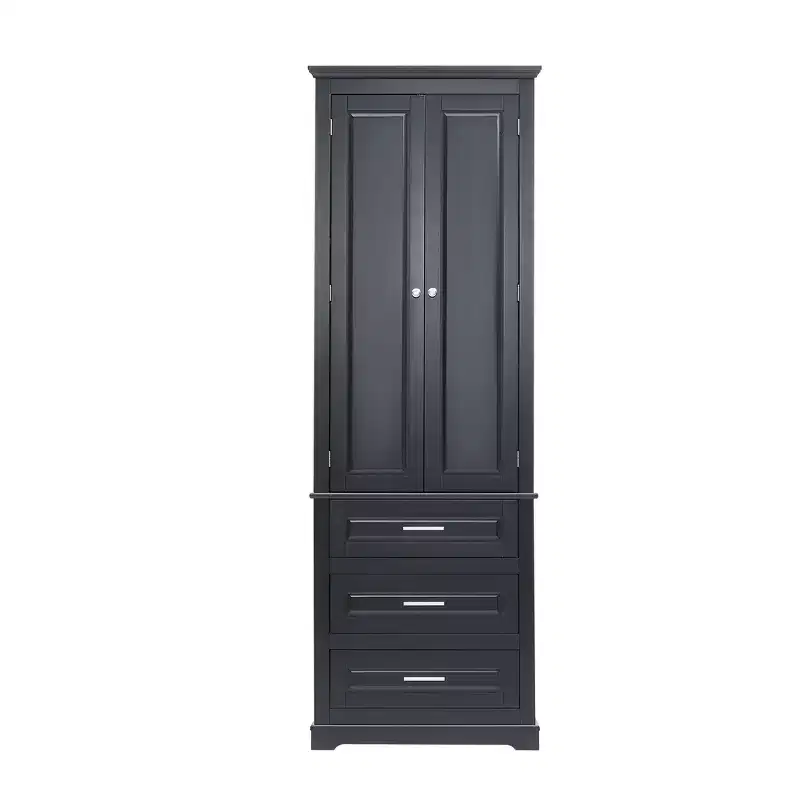 Tall Bathroom Storage Cabinet with Three Drawers