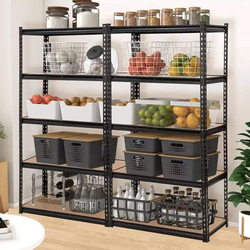 5-Tier Industrial Shelves C 30x12x60 Inch Heavy Duty Garage Storage Rack with 2000LB Capacity