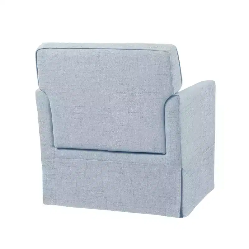 Slipcover Accent Armchair – Track Arm, Skirted Base, Removable Cushion