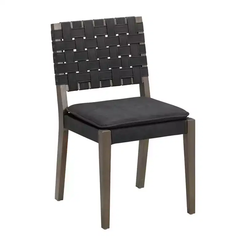 Faux Leather Dining Chair Black