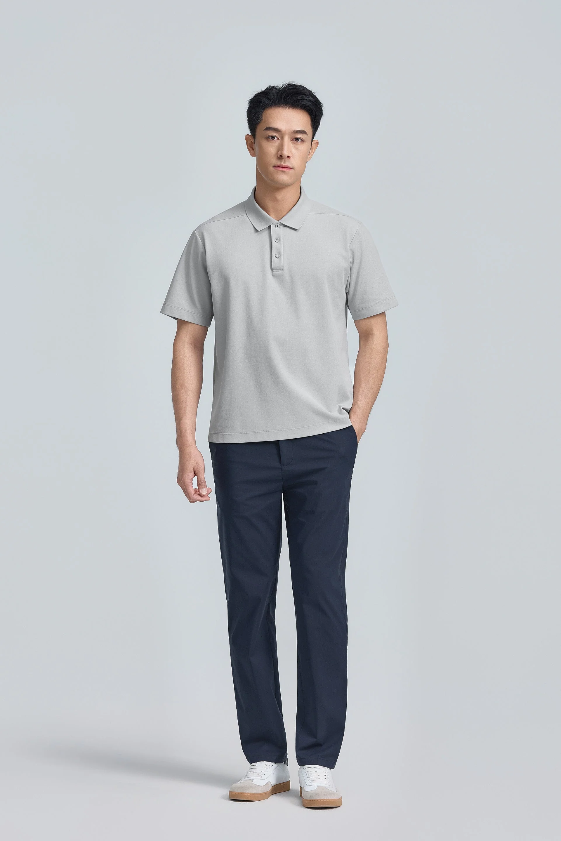Pique Polo – Grey