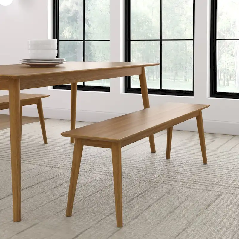 Plank and Beam Mid-Century Modern Dining Bench - 59