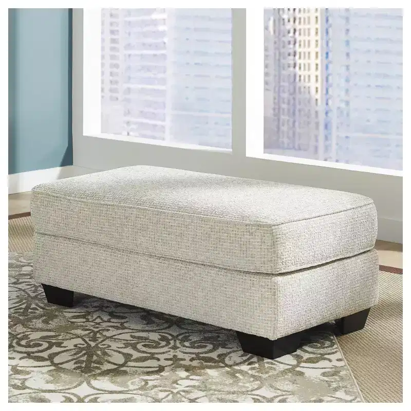Ottoman, Sandstone Chenille Upholstered Living Room Footrest