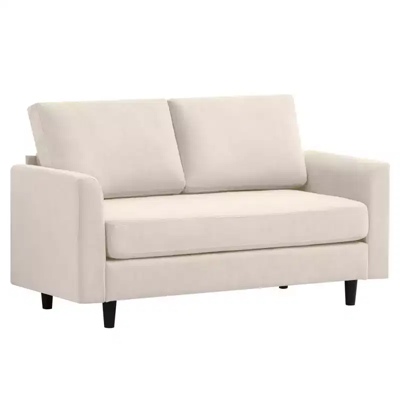 Breathable Soft Fabric Loveseat Sofa for Small Spaces