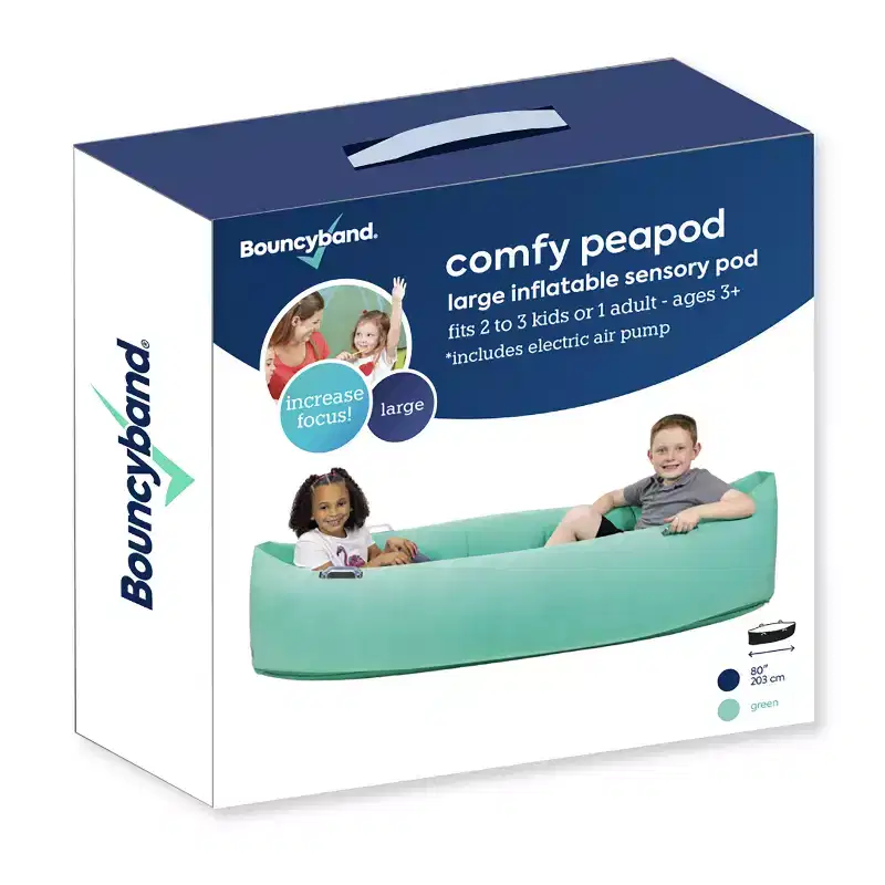 Bouncyband Comfy Peapod, Inflatable Sensory Pod , 80, Green