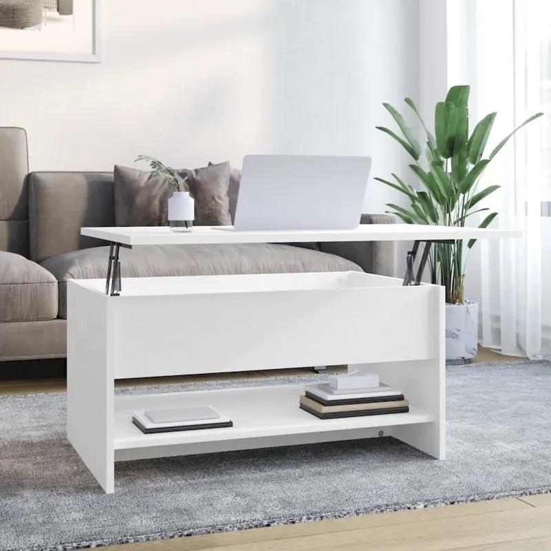 vidaXL Coffee Table Lift Top End Table Accent Side Sofa Table Engineered Wood - 31.5 x 19.7 x 16.7