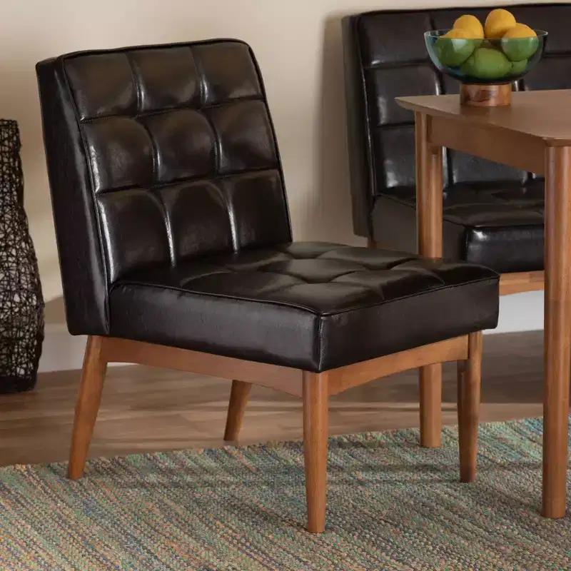Sanford Wood Dining Chair - Baxton Studio