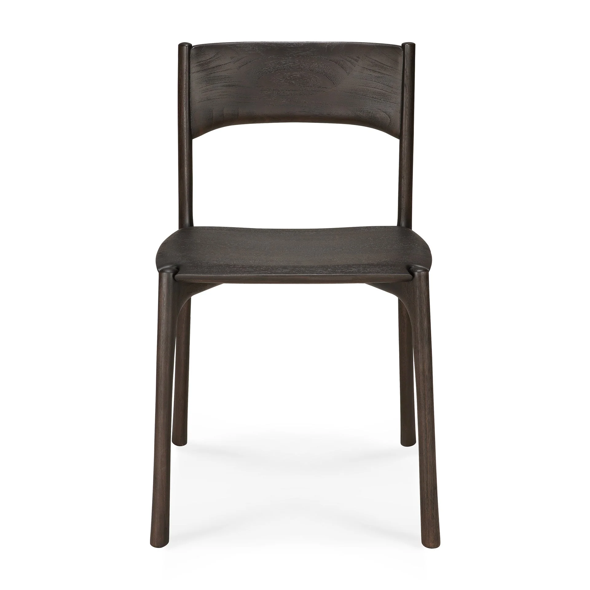 Natural Teak Dining Chair with Hand-Polished Imperfect Finish for Dining Rooms