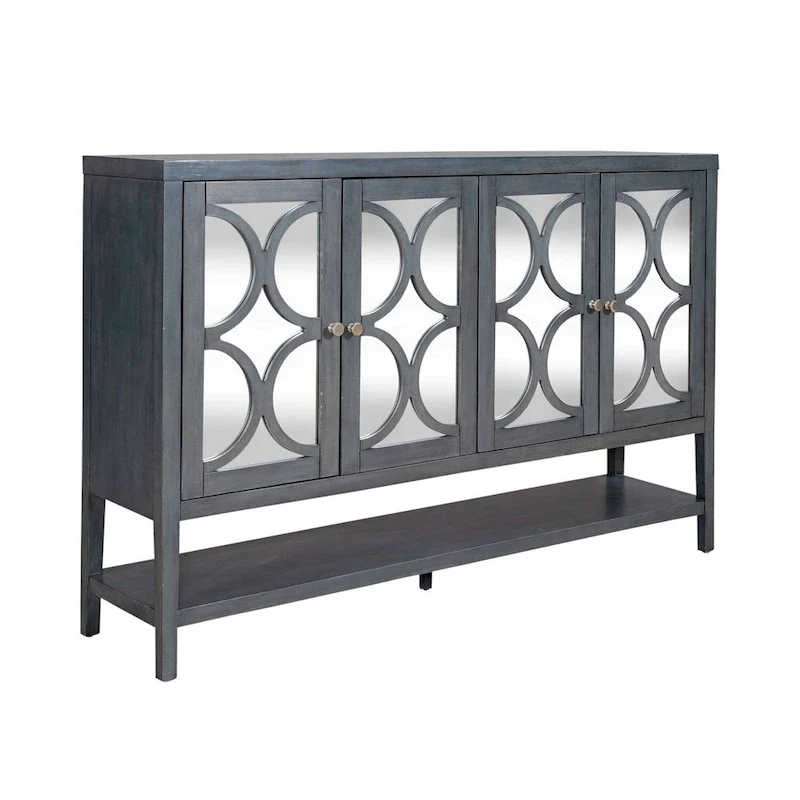 Blue Dusk Four Door Accent Cabinet