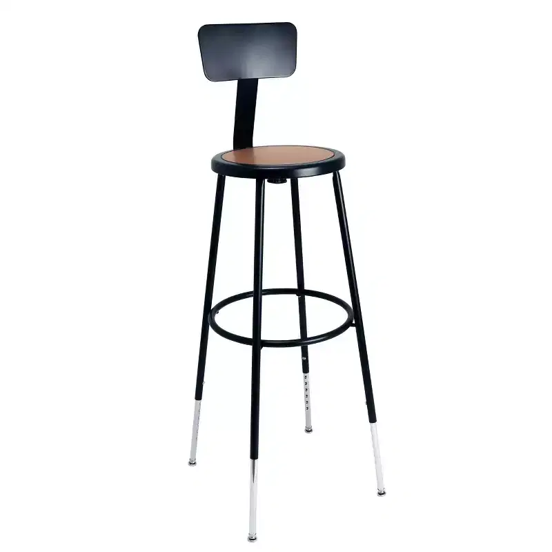 Hampden Furnishings 32-39" Felix Collection Steel Stool with Backrest