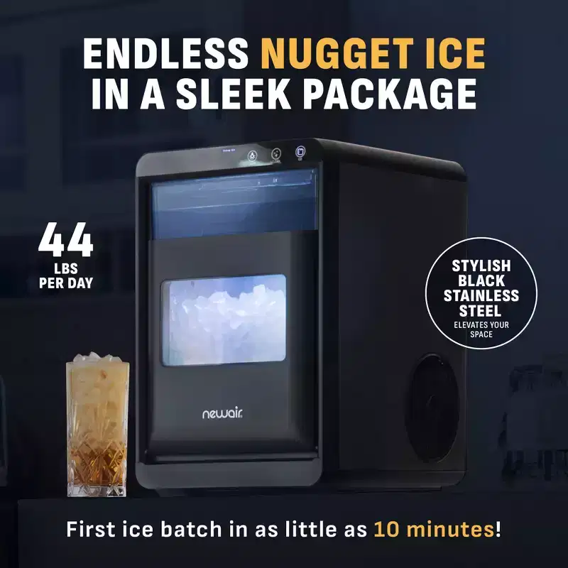 Newair Countertop Ice Maker Nugget Ice, 44 lbs/24 hours